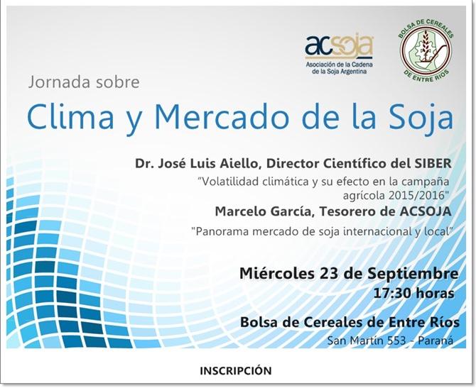 Jornada sobre Clima y Mercado de Soja